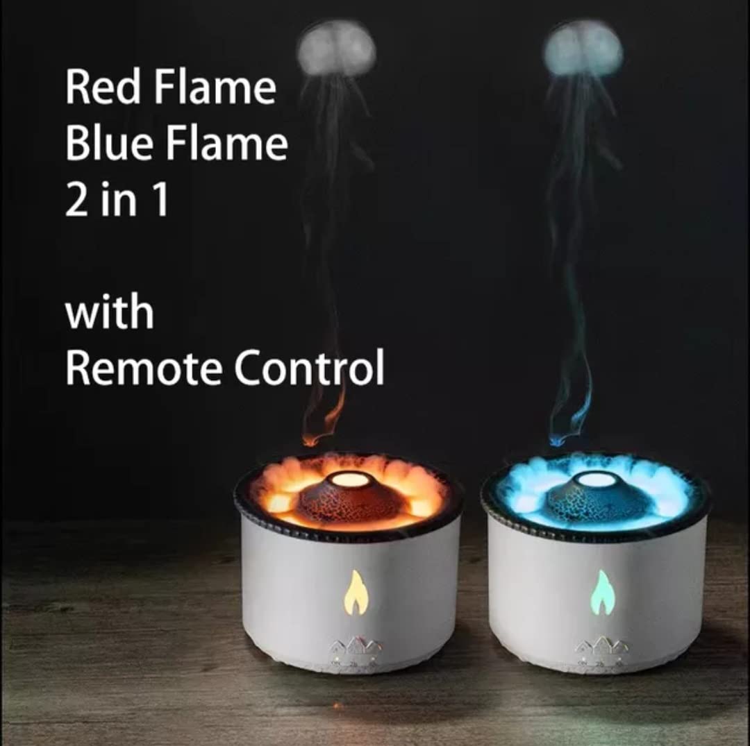 Oil Diffuser with Flame Light Cool Mist Humidifier with 2 Mist Modes Timer and Auto-Off Safety Protection Quiet Diffusers for Aromatherapy Essential Oil for Home Office SPA Yoga | Plastic