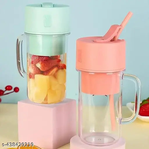 Bottle Blender Portable Juicer with Sipper Extractor Electric Mini Juicer Fruit Shake Blender Crushed Ice Lemon Juicer, Fruit Juicer.
