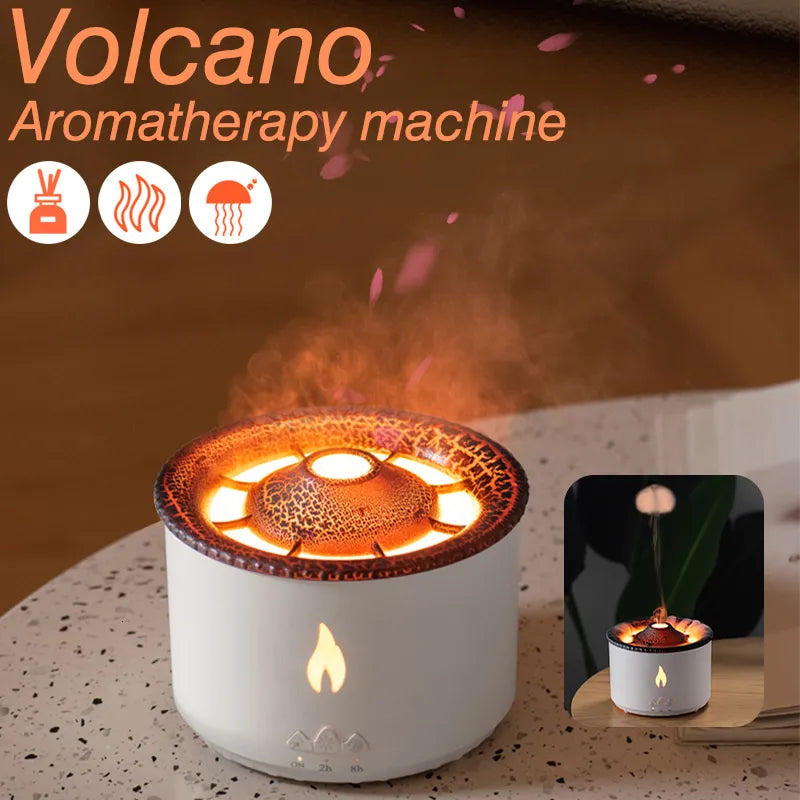 Oil Diffuser with Flame Light Cool Mist Humidifier with 2 Mist Modes Timer and Auto-Off Safety Protection Quiet Diffusers for Aromatherapy Essential Oil for Home Office SPA Yoga | Plastic