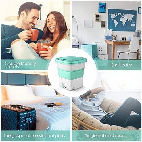 2 Kg Mini Folding Top Load Washing Machine Foldable Compact Small Automatic Cleaning Washer Portable Machine For Travel Home Business Trip