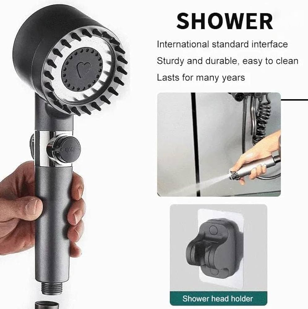 Handheld Shower Head For Bathroom, High-Pressure Water Flow, 4 IN 1 multi-functional Shower Head (ME)