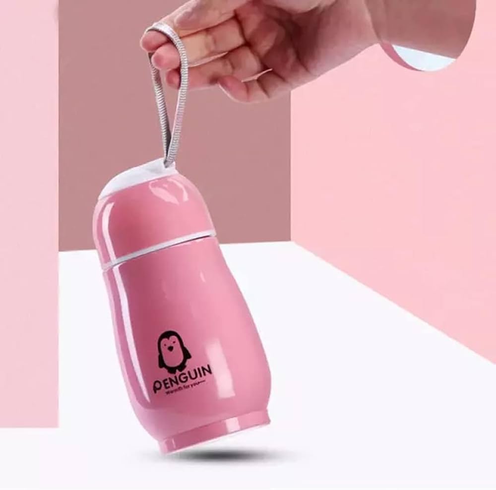 1 Piece Lovely Penguin Thermos Bottle for Kids, Girl, Stainless Steel Vacuum Cup Flask Mug Kids (Random Color Will be dispatched)