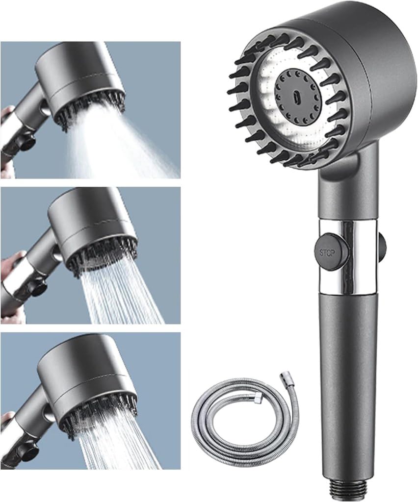 Handheld Shower Head For Bathroom, High-Pressure Water Flow, 4 IN 1 multi-functional Shower Head (ME)