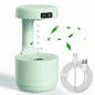 Anti-Gravity Water Droplet Cool Mist Humidifier with Light Mode, Shutdown Protection, USB Powered, White, 800ML, Automatic