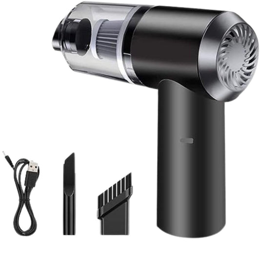 2-in-1 Portable Vacuum Cleaner - Mini Home & Car Cleaning Solution with Dust Collection and LED Lighting