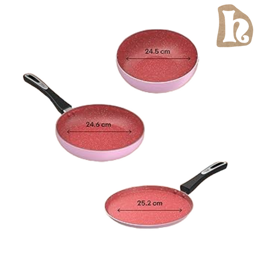 Non Stick Cookware Set ( Kadhai , Fry Pan , Dosa Tawa )