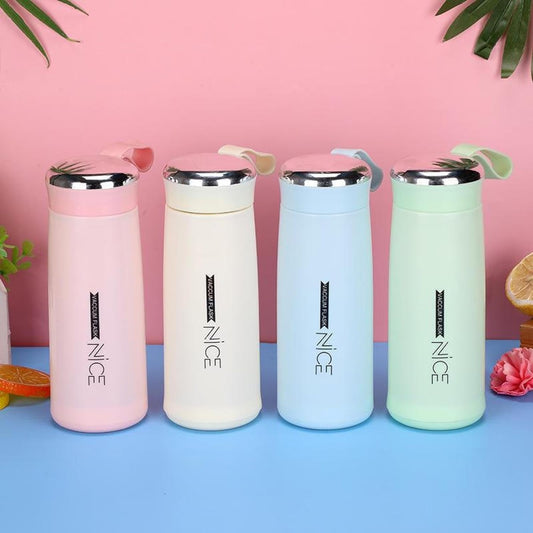 400 ml Nice Water Bottle, Bottle Glass Inner Liner With Bottles For School, Gym, Home, Office, Boys & Girls, Perfect Mini Water Bottle - (1 Pc, Multicolor)