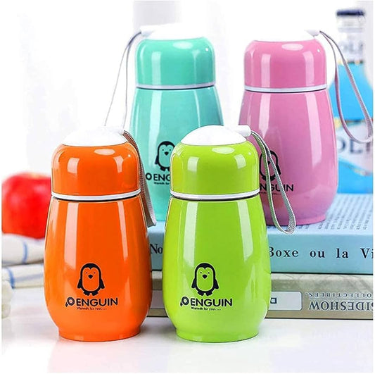 1 Piece Lovely Penguin Thermos Bottle for Kids, Girl, Stainless Steel Vacuum Cup Flask Mug Kids (Random Color Will be dispatched)