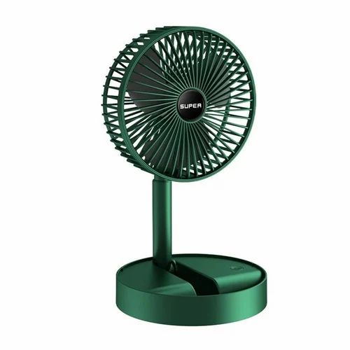 Portable Folding Fan, Rechargeable Standing Pedestal USB Fan, 3 Speeds, 2000mAh Battery Operated Fan for Home, Camping, Outdoor and Office, 6.5-Inch