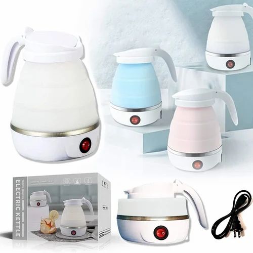 Travel Folding Electric Kettle, Fast Boiling, Portable Electric Kettle, 600ml Boil Dry Protection (PS)